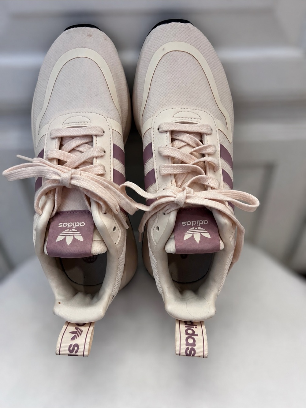 Adidas Originals Women’s Sneakers Pink Mauve Leopard Heel Size 7.5 - Picture 4 of 7